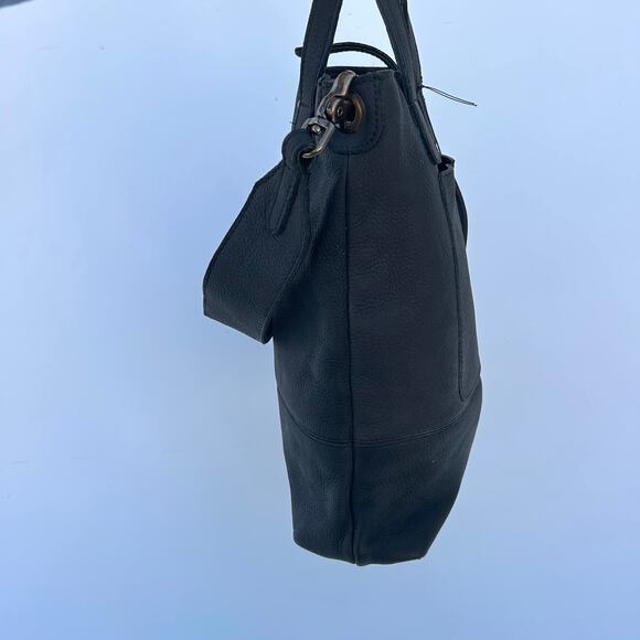 New Parker Clay Valley Wine Tote Leather Black Cylindrical Two Bottles - Picture 9 of 14